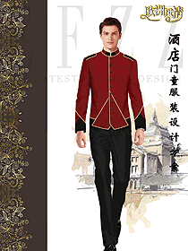 原創(chuàng)制服設計星級酒店門童服裝款式圖1279