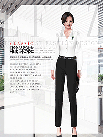 新款白色女職業(yè)裝長(zhǎng)袖襯衫制服設(shè)計(jì)圖361