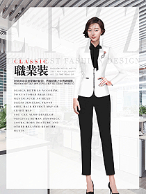 原創(chuàng)制服設計白色女秋冬職業(yè)裝設計圖1683