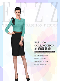 時(shí)尚女款總臺收銀接待制服設(shè)計(jì)圖441