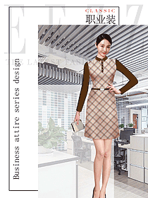 時尚女職業裝夏裝制服設計圖825