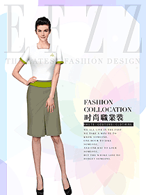 時尚女款美容會所服裝款式圖721