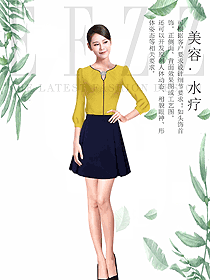原創(chuàng)制服設(shè)計(jì)水療會(huì)所咨客服裝款式圖506