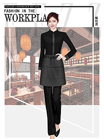 原創制服設計女款服務員服裝款式圖392