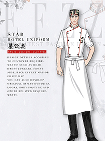 原創制服設計男款廚師服款式圖487