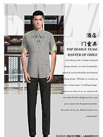 時尚男款酒店門童制服設計圖1286