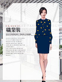 新款女職業(yè)裝長袖襯衫制服設(shè)計(jì)圖388