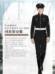 新款長袖男款獵裝保安制服款式設計圖341