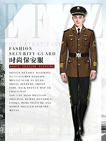 原創制服設計男款獵裝保安制服款式圖343