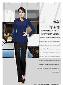 時(shí)尚客房服務(wù)員服裝款式圖661