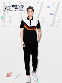 時尚男職業裝T恤制服設計圖118