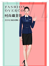 原創(chuàng)制服設(shè)計(jì)女秋冬職業(yè)裝款式效果圖1641