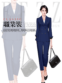 原創制服設計女職業裝夏裝款式圖973