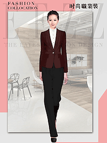 時(shí)尚修身款女款酒店大堂服裝款式圖1224