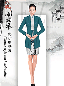 新款中餐服務(wù)員制服款式設(shè)計圖2059
