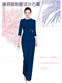 時尚女款美容技師制服設計圖756