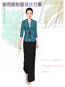 原創設計女款美容會所服裝款式圖716