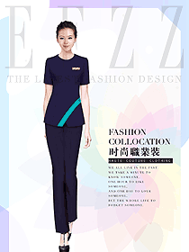 原創(chuàng)制服設(shè)計女款美容會所服裝款式圖706