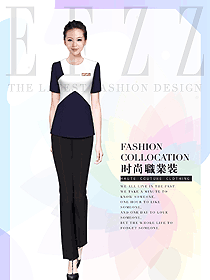 短袖女款美容會所服裝款式圖686