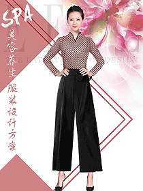 新款長袖女款美容技師制服設(shè)計圖642
