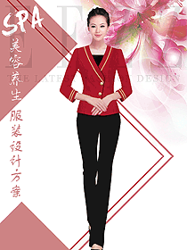 時尚女款spa美容技師制服款式圖636
