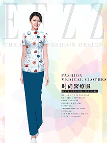 時尚短袖女款醫療美容制服設計圖817