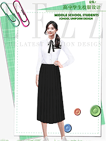 時尚女款學生服校服款式設計圖159