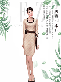 原創制服設計總臺收銀接待服裝款式圖446