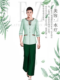 時尚男款美容技師制服設(shè)計圖855