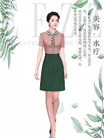 時尚女款總臺收銀接待制服設計圖455