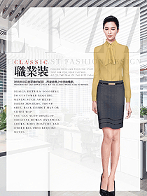 時尚女職業(yè)裝長袖襯衫制服設計圖405
