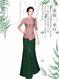 新款水療會所咨客服裝款式圖538