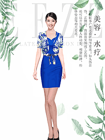 原創制服設計總臺收銀接待服裝款式圖467