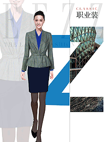 時尚女職業裝夏裝制服設計圖1033