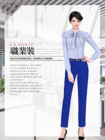 女士蝴蝶結飄帶V領長袖襯衫設計圖412