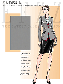 酒店大堂吧領班職業裝設計圖1271