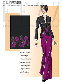 五星級酒店前臺服務(wù)員服裝原創(chuàng)設(shè)計圖1278