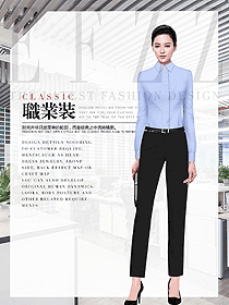 淺藍色少女裝襯衫服飾效果圖416