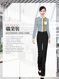 時(shí)尚淑女風(fēng)女職業(yè)裝長袖襯衫設(shè)計(jì)圖423