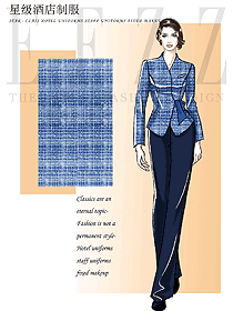 酒店前廳接待工作制服設計效果圖1283