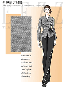 新中式民宿酒店前臺接待服裝設(shè)計(jì)圖1284