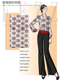 酒店前廳接待工作制服設計圖1286