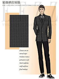 新中式酒店前臺接待服裝設計圖1295