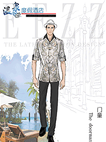 時尚酒店門童制服設計圖1294