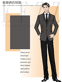男款酒店大堂制服設(shè)計(jì)圖1307