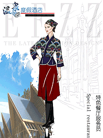特色餐廳服務(wù)員制服設(shè)計(jì)圖403