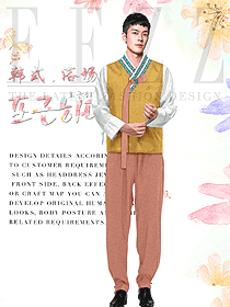 韓式汗蒸水療會所咨客制服設計圖557