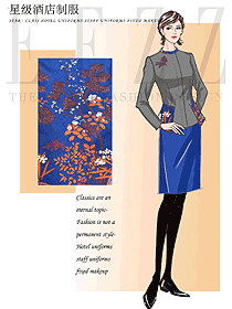 原創手繪酒店經理服裝設計圖516