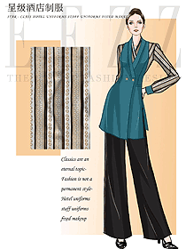 原創設計西餐服務員服裝款式圖1368