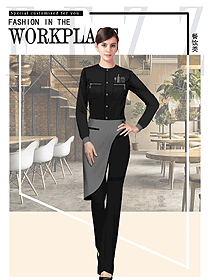 原創(chuàng)設計西餐服務員服裝款式圖1371